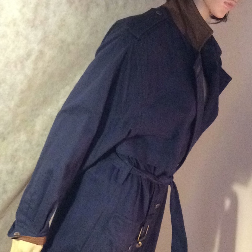 Vintage Together! Military Style Long Trench Coat - Picture 5 of 11
